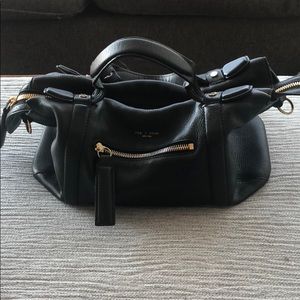Rag and Bone black and gold satchel